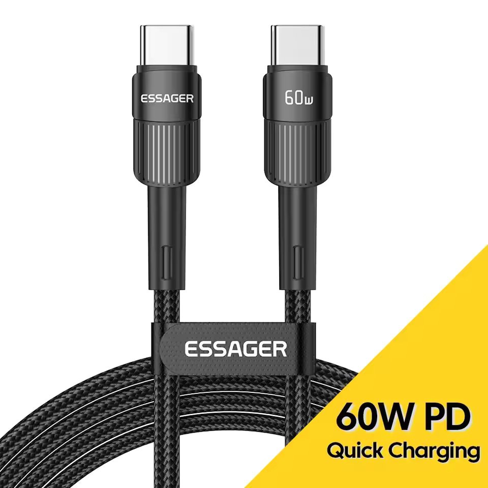 Essager EXCTT1-XC01 Câble USB-C Tressé 100W PD 5A 1m - Arsenal HANTKO